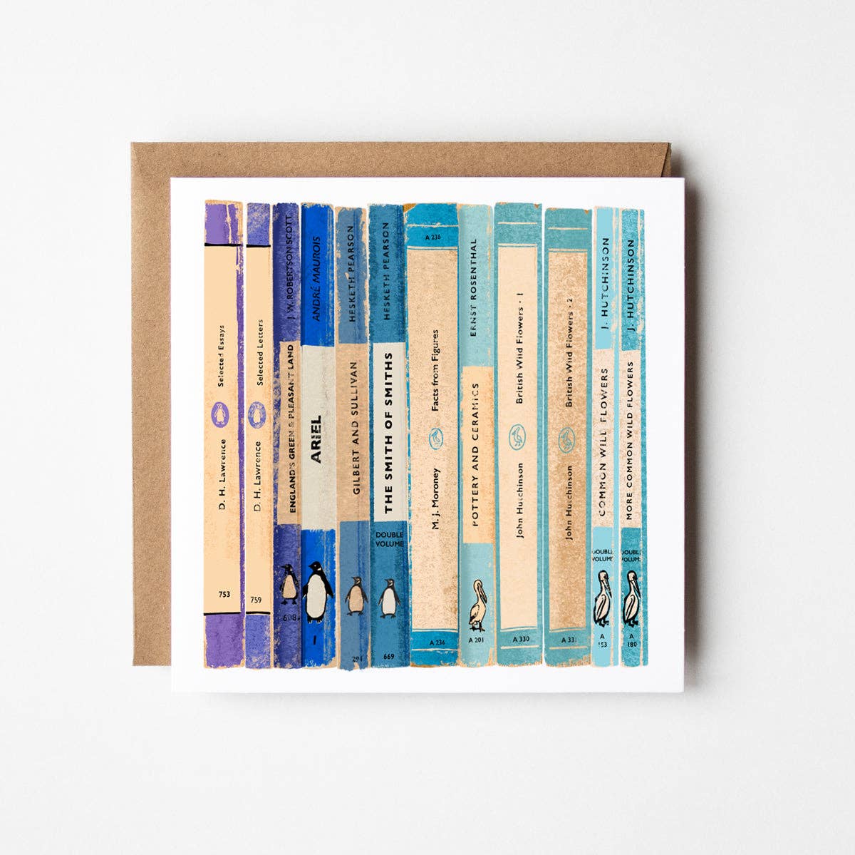 Blue Vintage Penguin Books Greetings Card