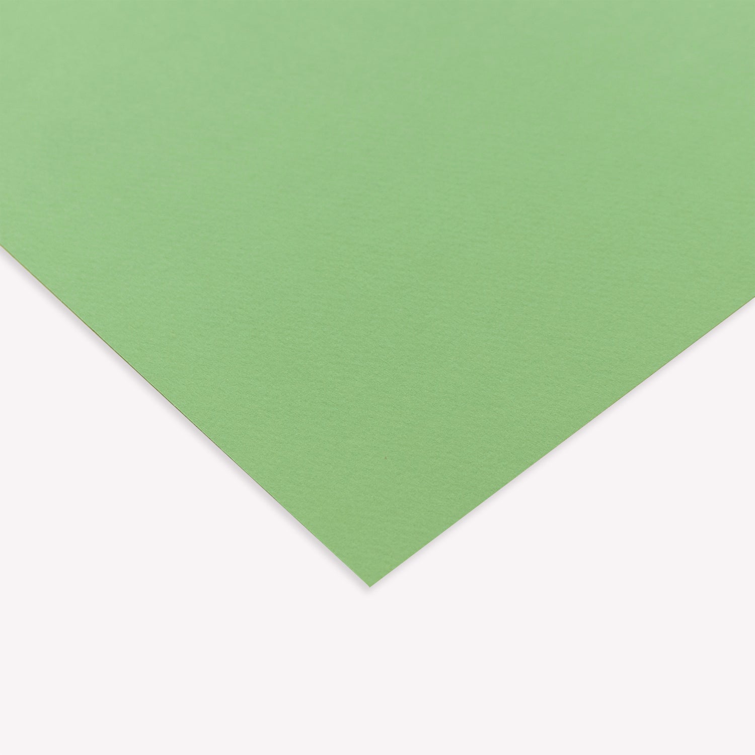 Corner sample of Daler-Rowney-Murano coloured paper sheet size 50x65cm in Apple Green. 