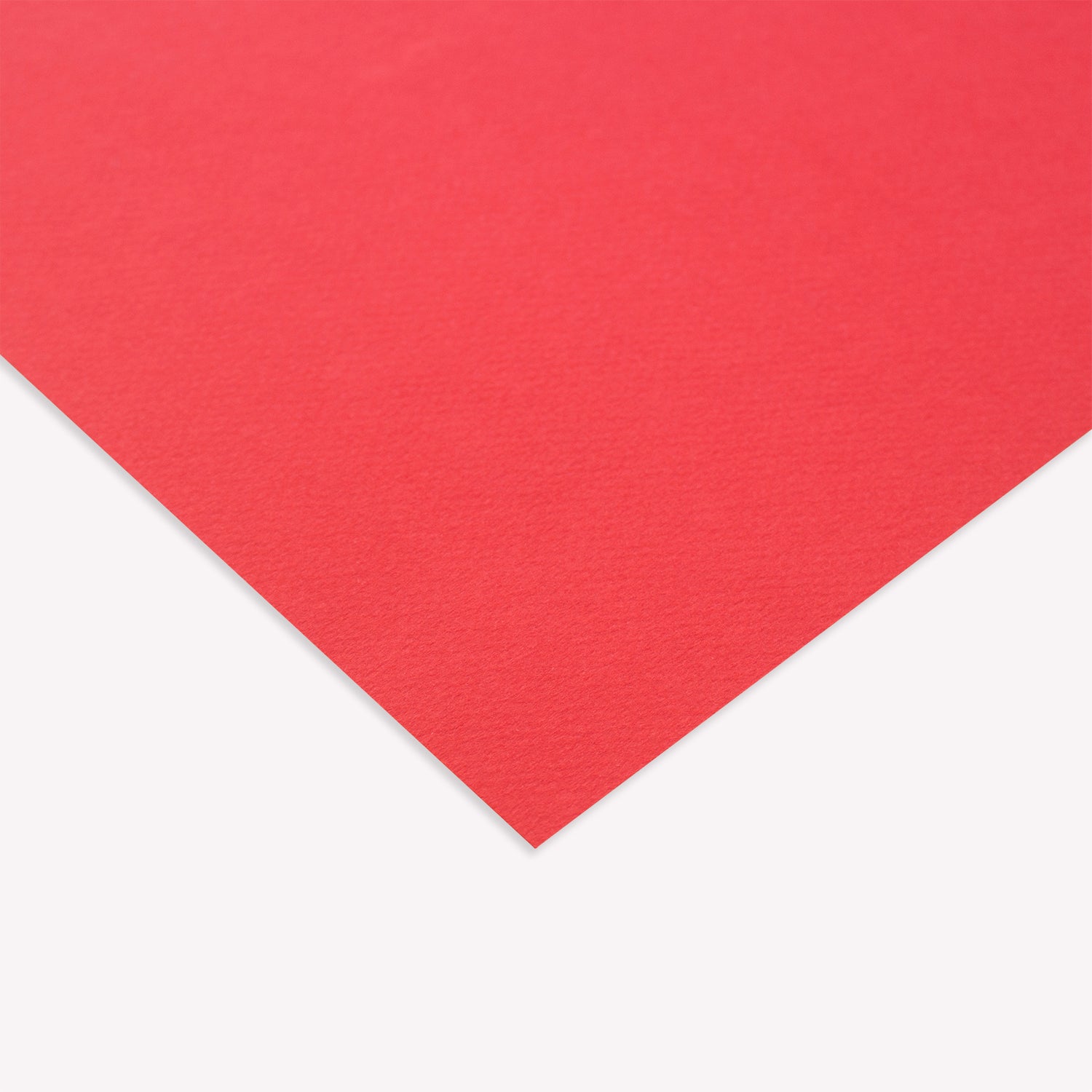 Corner sample of Daler-Rowney-Murano coloured paper sheet size 50x65cm in Poppy Red. 