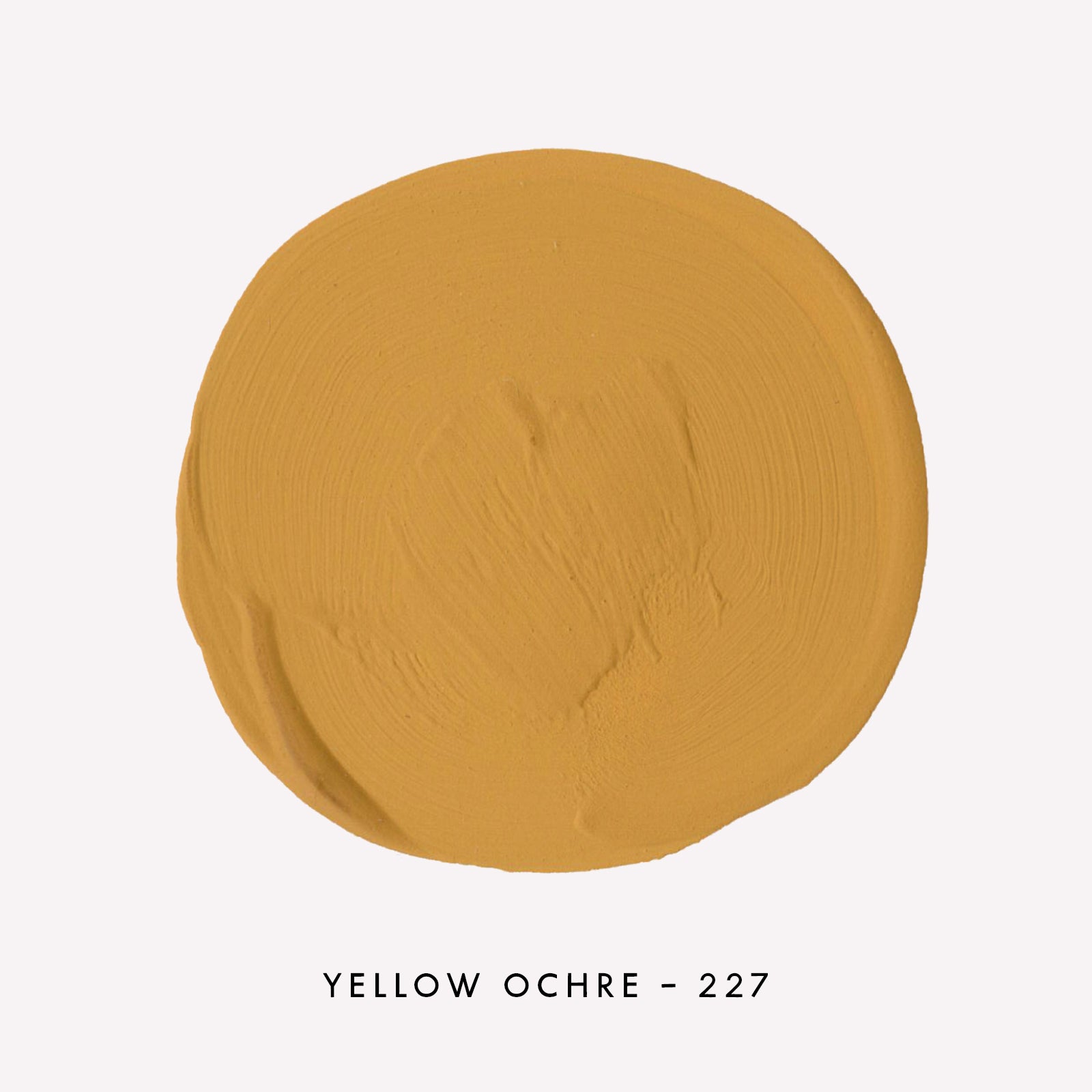 Highly pigmented, matte finish colour swatch of Royal Talent Extra Fine Quality Gouache paint in Yellow Ochre (227).