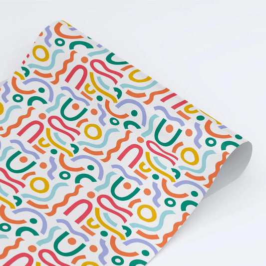 Abstract Squiggles Wrapping Paper Sheet