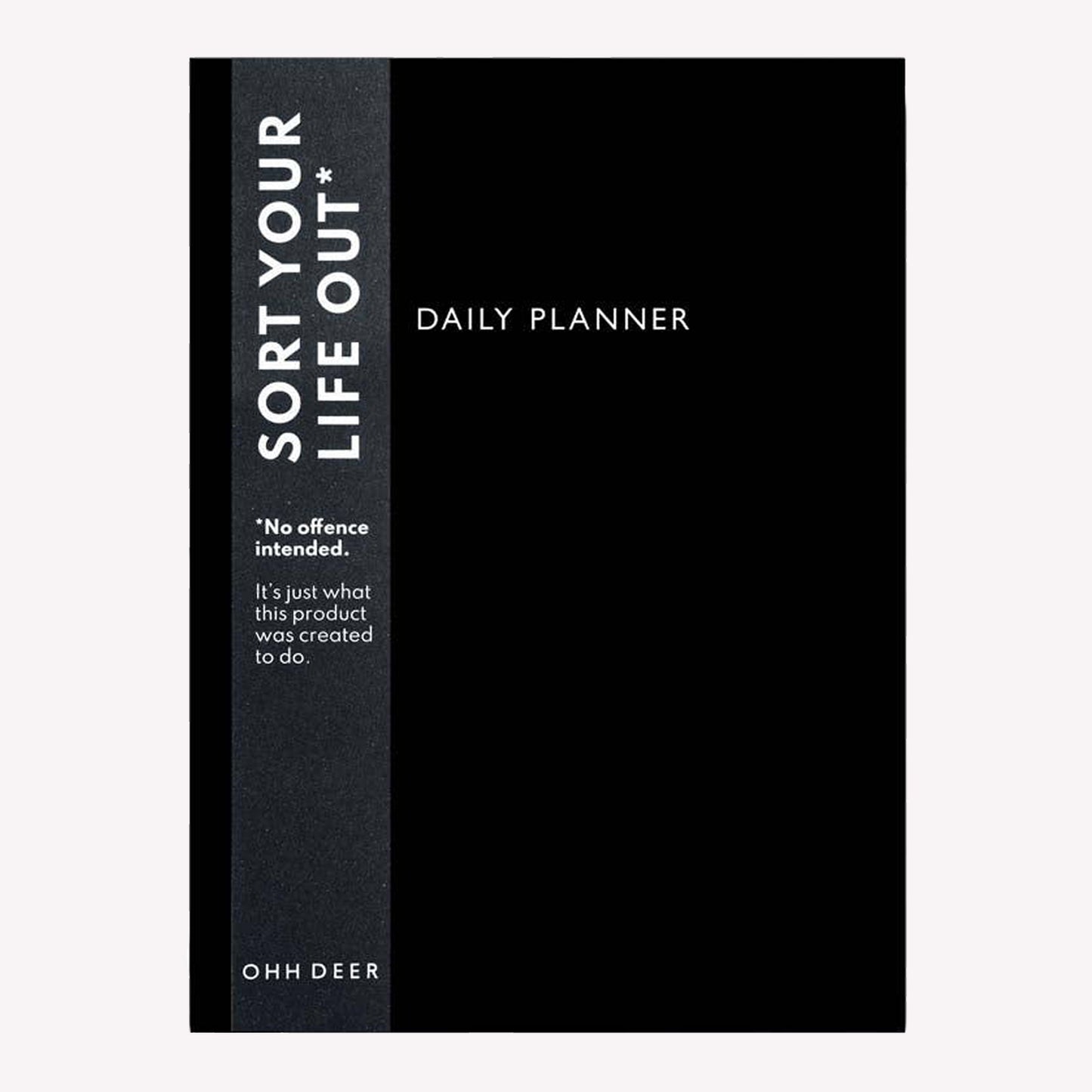 Black Undated Daily Planner