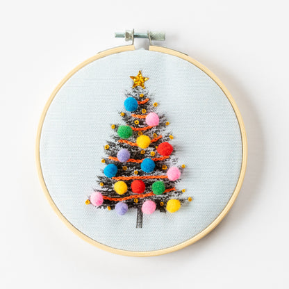 Cotton Clara Christmas Tree Embroidery Hoop Kit