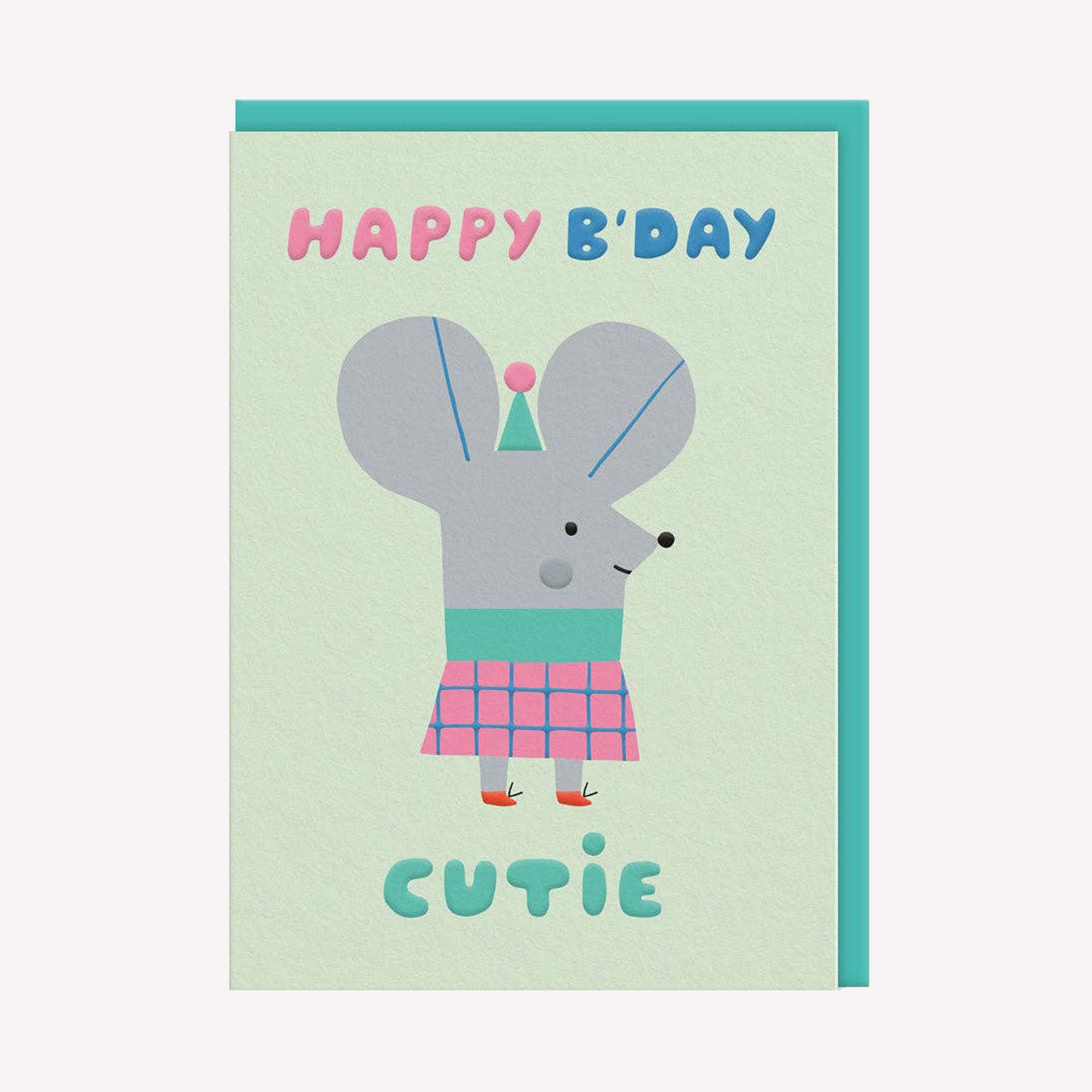 Happy B'day Cutie Mouse Greetings Card