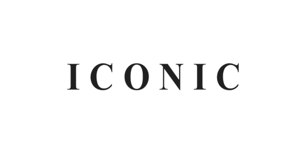 Official logo of stationery supplier Iconic, stocked at Salt Art Supply.