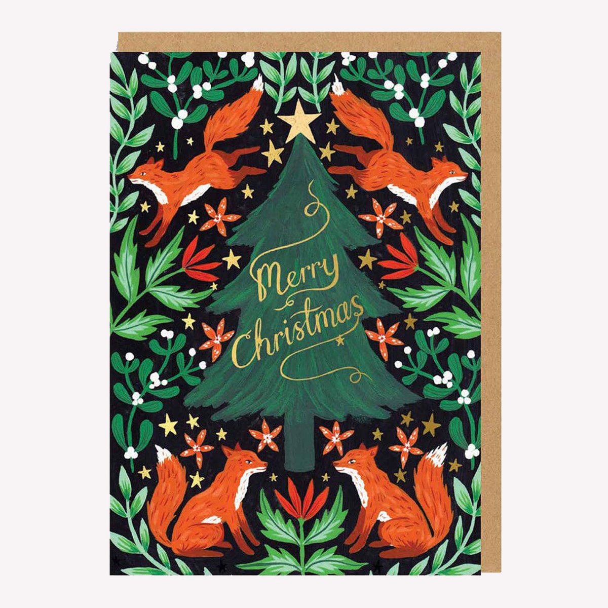 Merry Christmas Fox Greetings Card