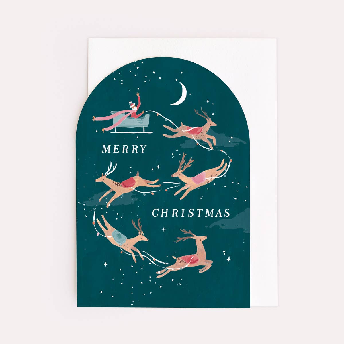 Merry Christmas Reindeer Greetings Card