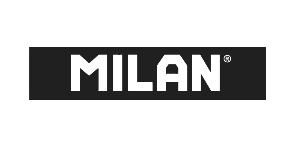 Official logo of stationery supplier Milan, stocked at Salt Art Supply.