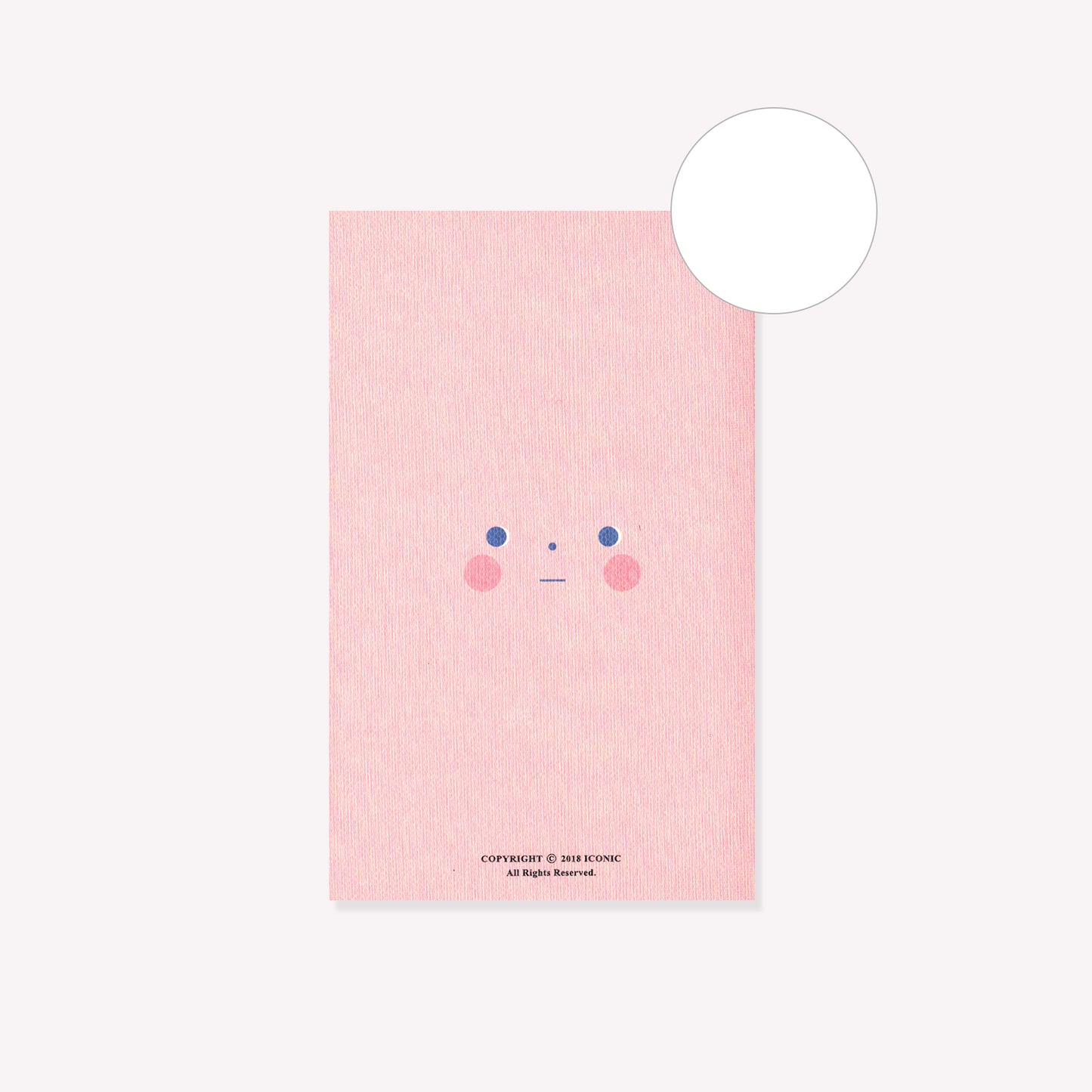 Iconic Shy Face Plain Pocket Notebook