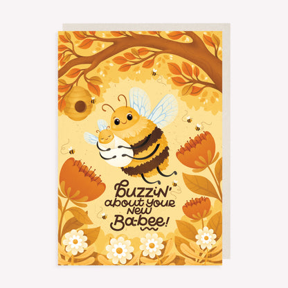 Buzzin' About Your New Baby Greetings Card