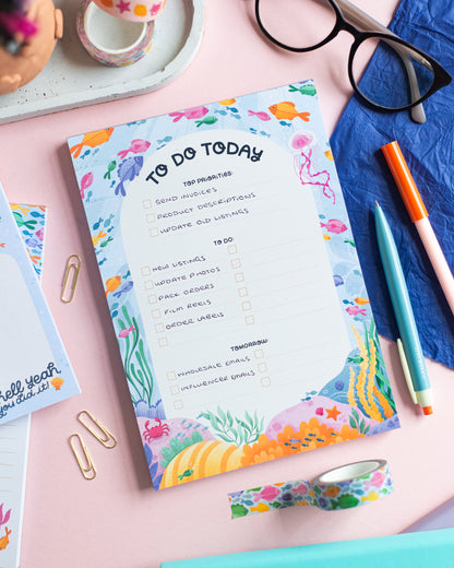 To Do Today Underwater Daily Desk Planner