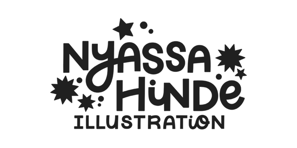 Official logo of greetings card and paper goods supplier Nyassa Hinde Illustration, stocked at Salt Art Supply.