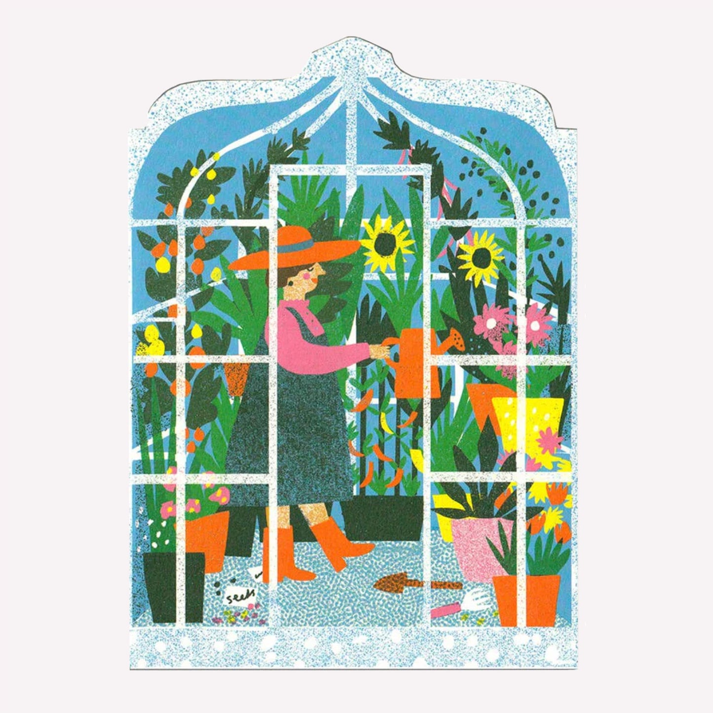 Greenhouse Die-cut Greetings Card