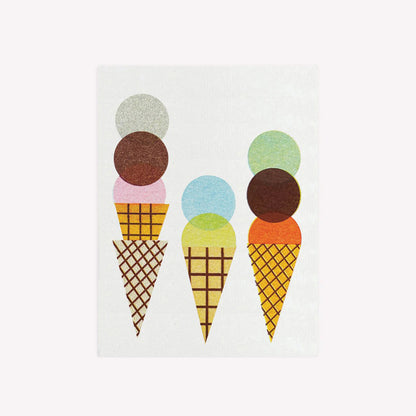 Ice Cream Cones Mini Greetings Card