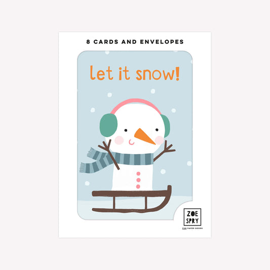 Let It Snow! Pack of 8 Christmas Cards