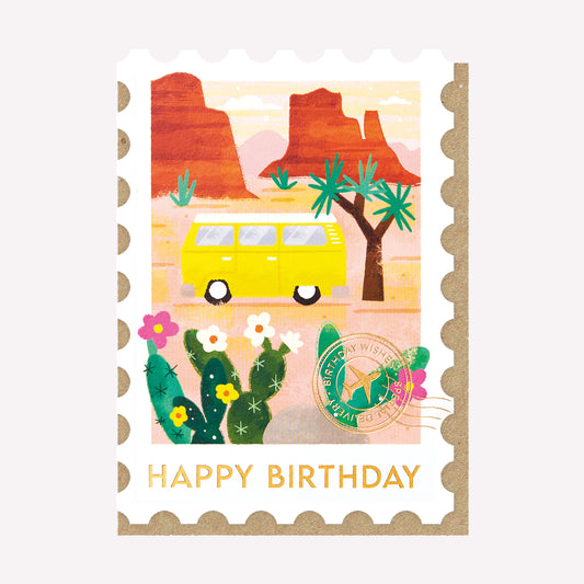 Joshua Tree Stamp Birthday Greetings Card