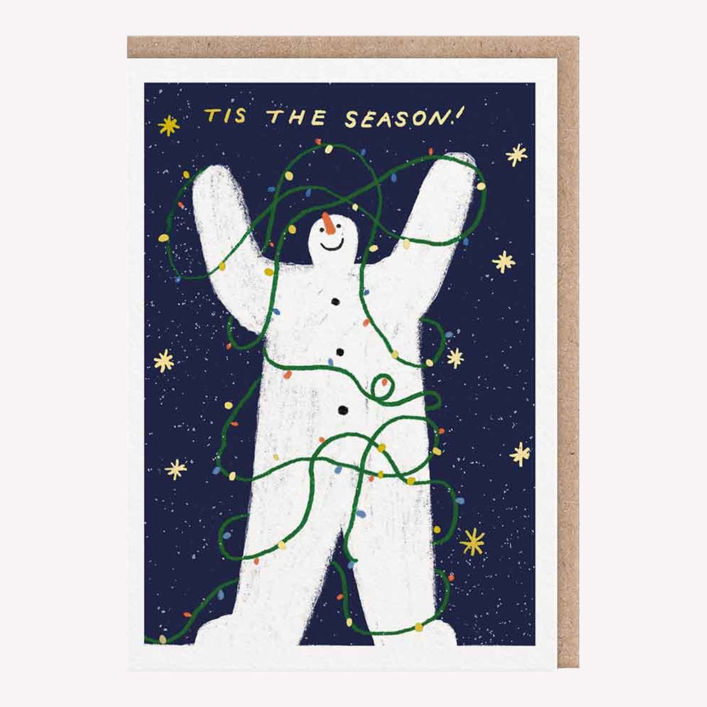 Tis The Season Snowman Christmas Greetings Card